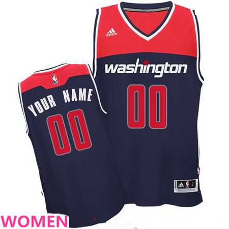 Women's Customized Washington Wizards Navy Blue adidas Swingman Alternate Basketball Jersey
